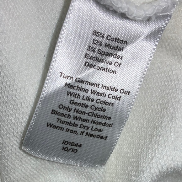 Talbots White Safari Style hooded zip front jacket Sz L pockets drawstring - Picture 7 of 7